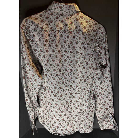 Robert Graham Modern Americana Button Shirt Geo Floral AOP Mens L Preppy - Picture 3 of 6